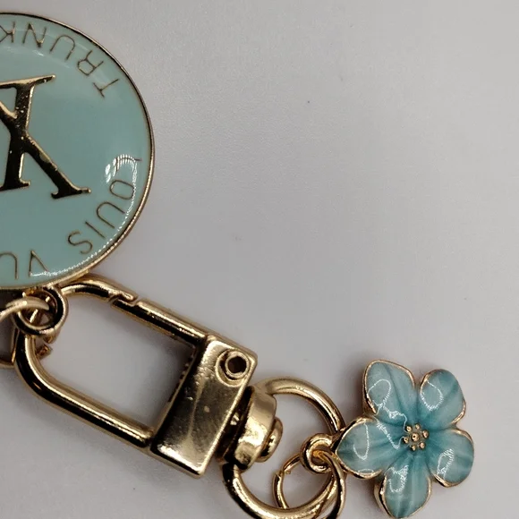 Louis Vuitton Button Zipper Pull Trunk Tag Blue 25mm - Picture 12 of 12